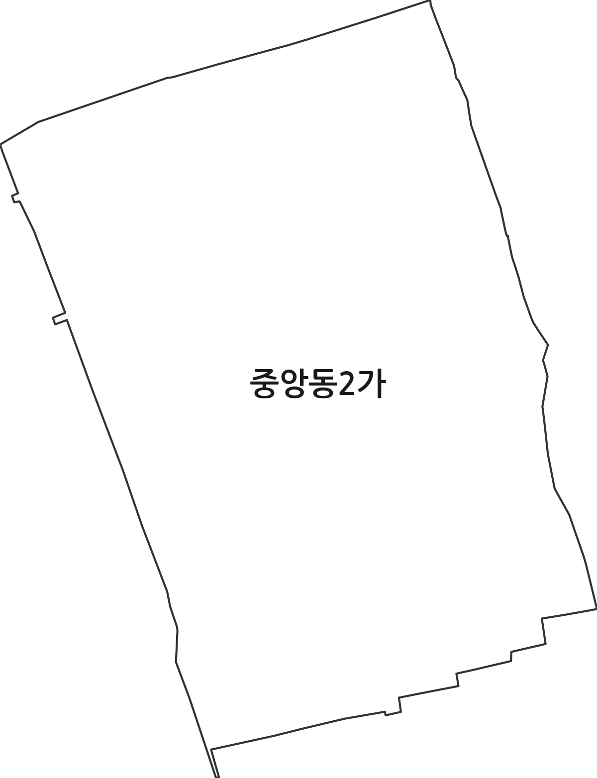 전북특별자치도 전주시 완산구 중앙동2가 법정동 행정구역 경계 지도