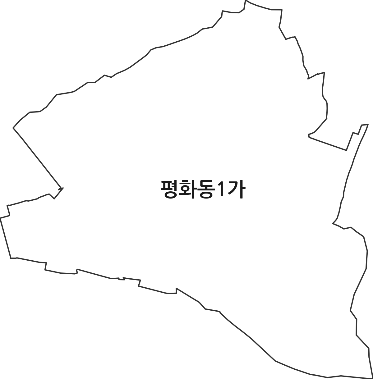 전북특별자치도 전주시 완산구 평화동1가 법정동 행정구역 경계 지도