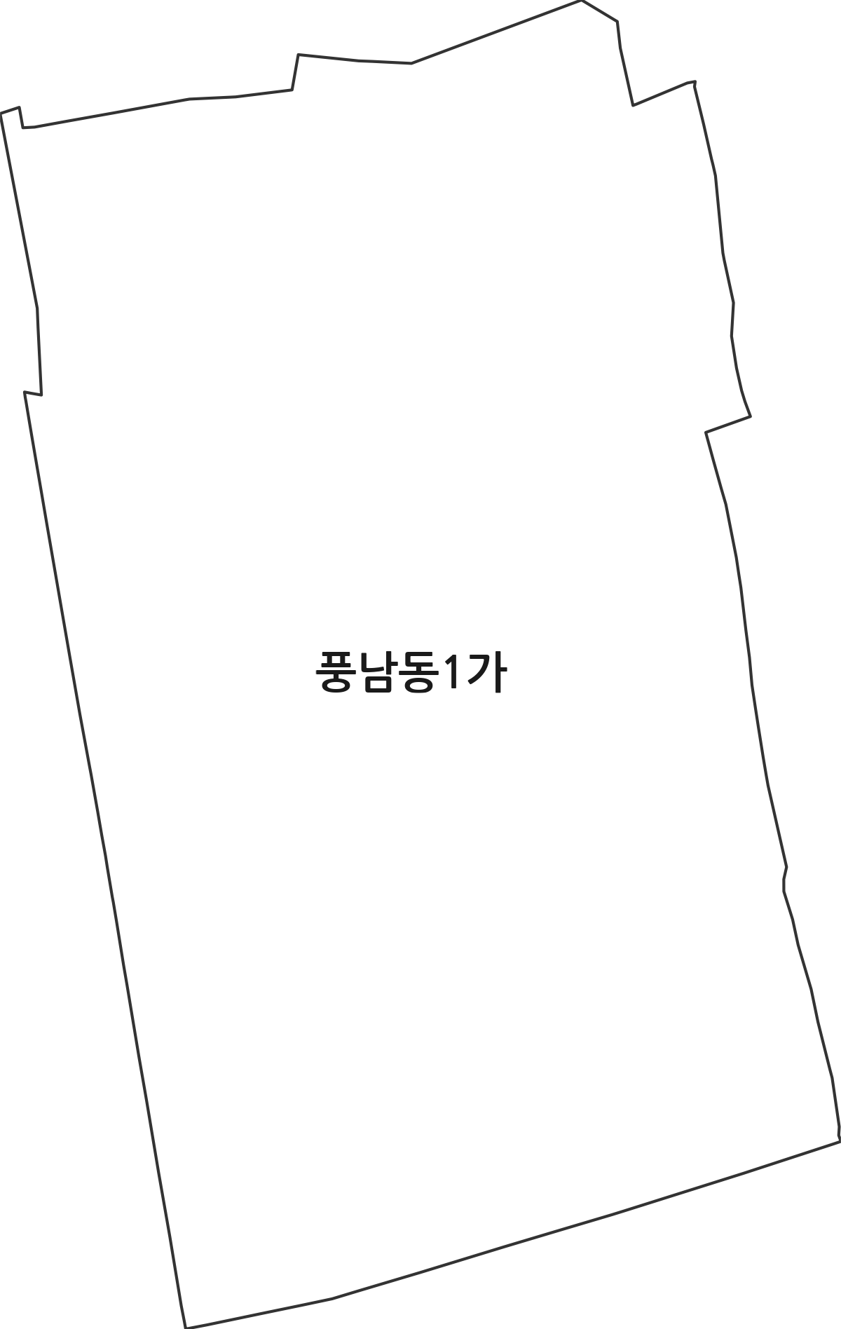 전북특별자치도 전주시 완산구 풍남동1가 법정동 행정구역 경계 지도