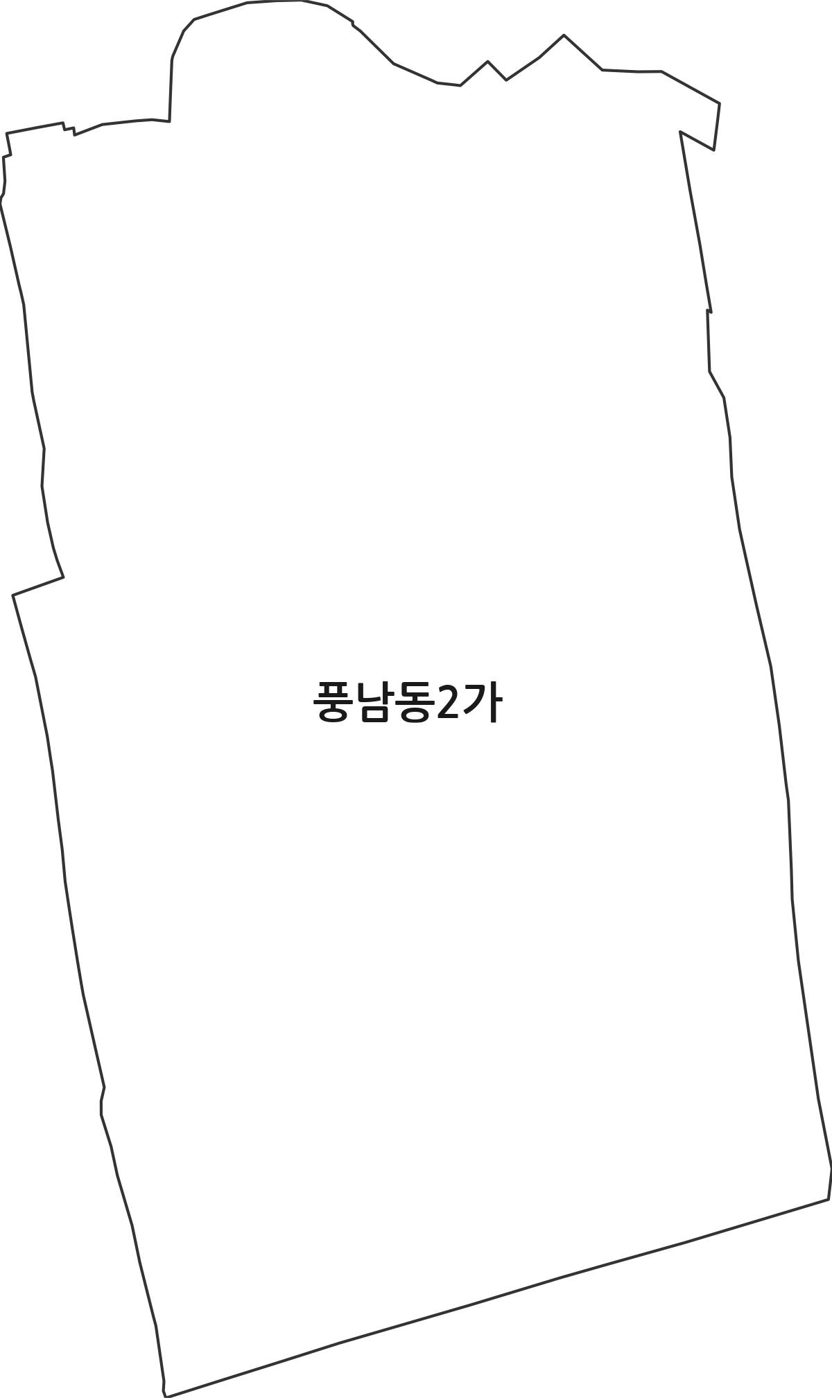 전북특별자치도 전주시 완산구 풍남동2가 법정동 행정구역 경계 지도