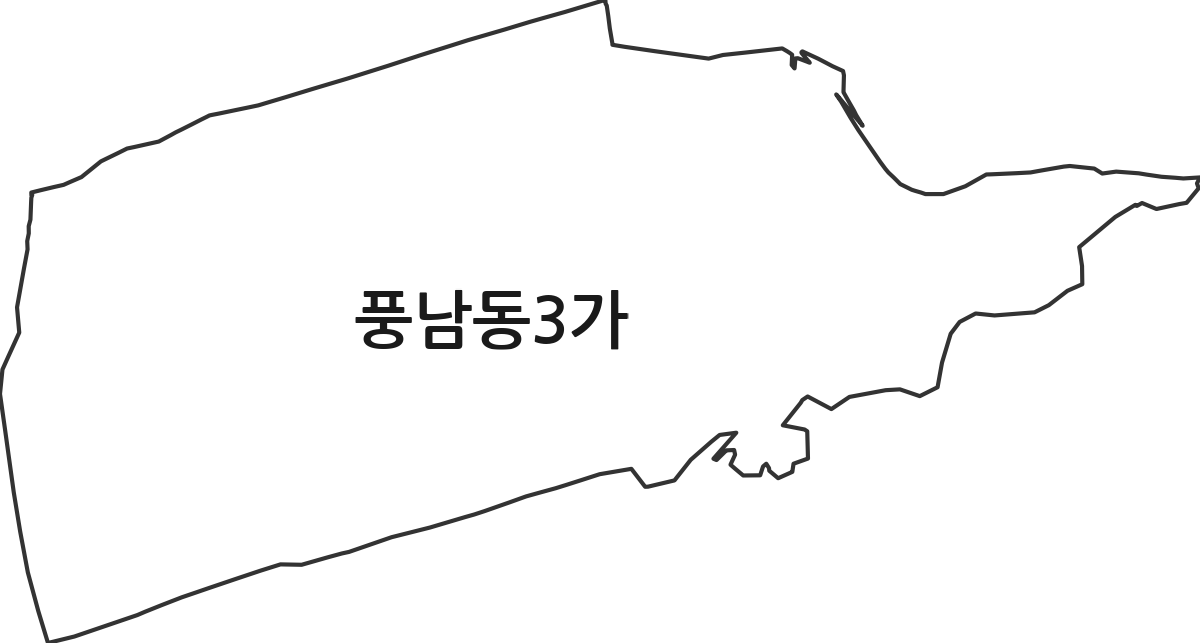 전북특별자치도 전주시 완산구 풍남동3가 법정동 행정구역 경계 지도