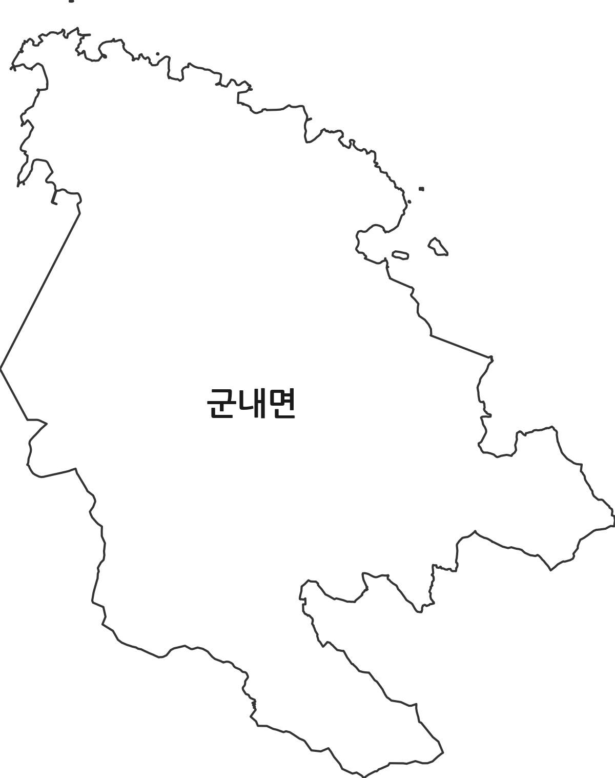 전남광주통합특별시 진도군 군내면 행정동 행정구역 경계 지도