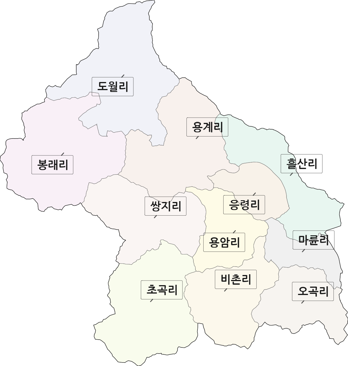 전남광주통합특별시 순천시 상사면 법정동 리 구분 행정구역 경계 지도