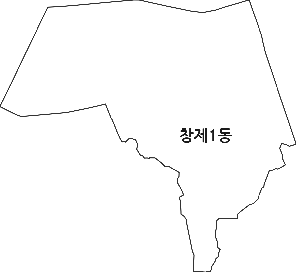 서울특별시 도봉구 창제1동 행정동 행정구역 경계 지도