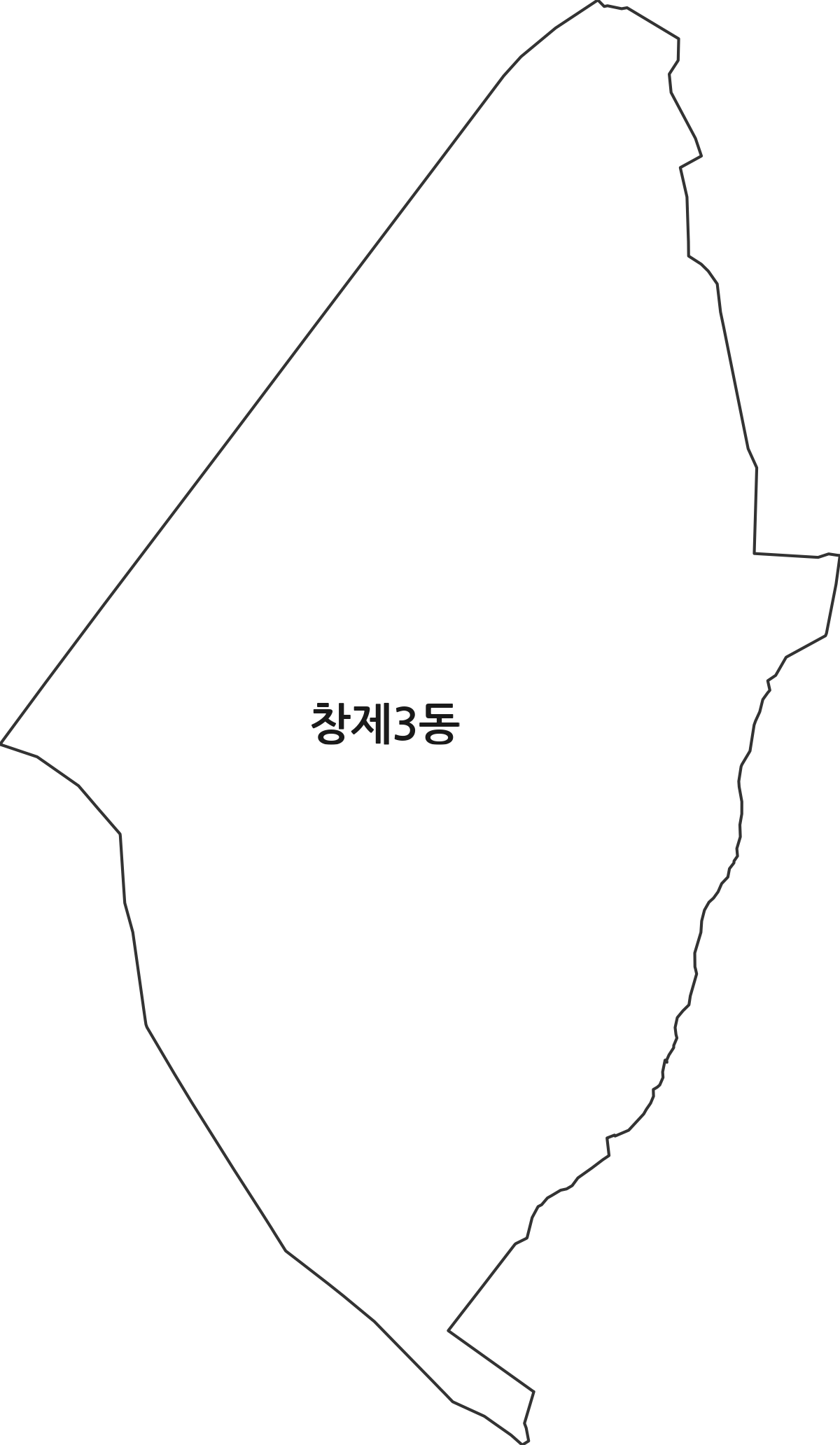 서울특별시 도봉구 창제3동 행정동 행정구역 경계 지도
