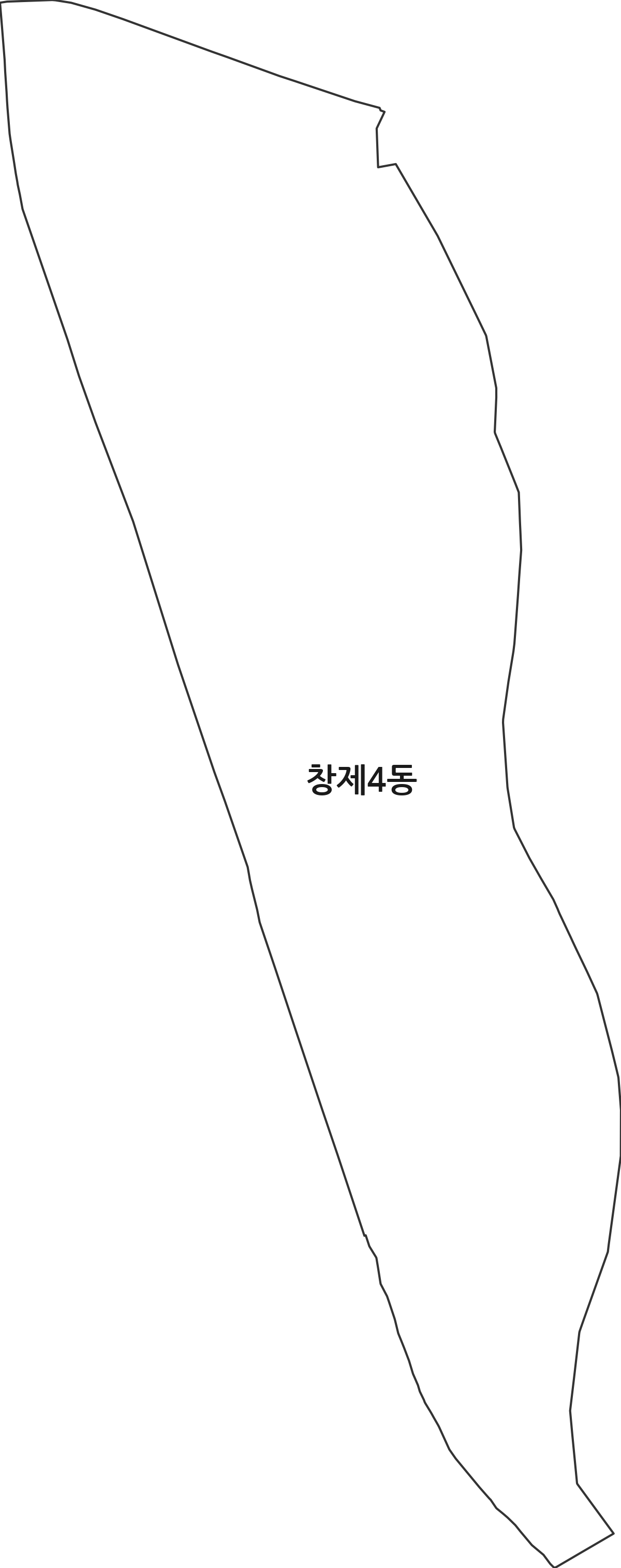 서울특별시 도봉구 창제4동 행정동 행정구역 경계 지도