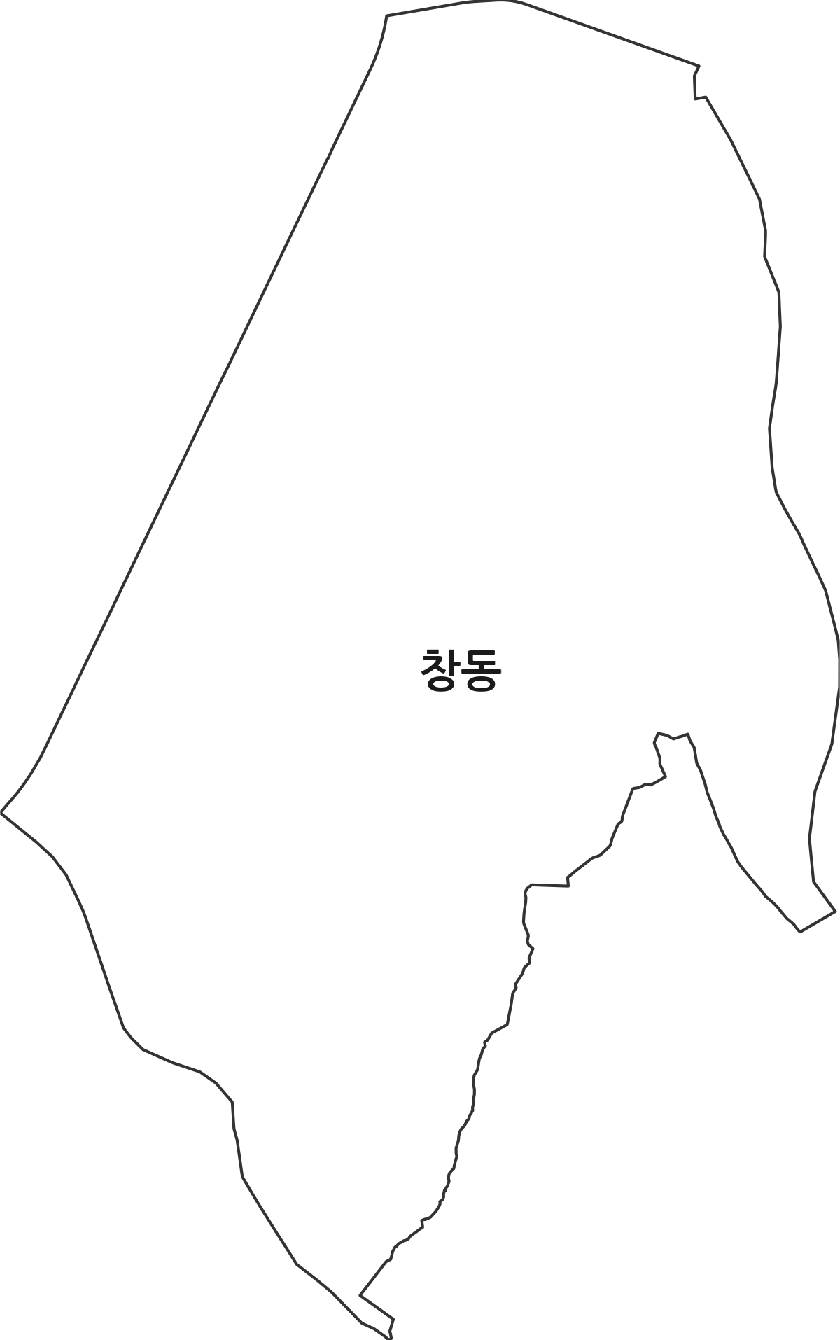 서울특별시 도봉구 창동 법정동 행정구역 경계 지도