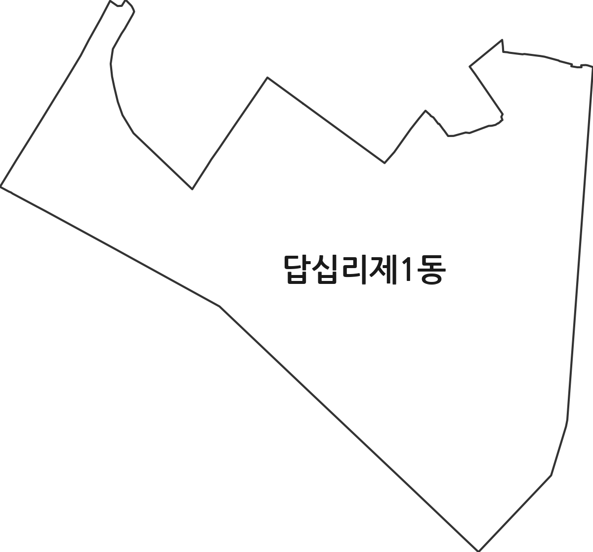 서울특별시 동대문구 답십리제1동 행정동 행정구역 경계 지도