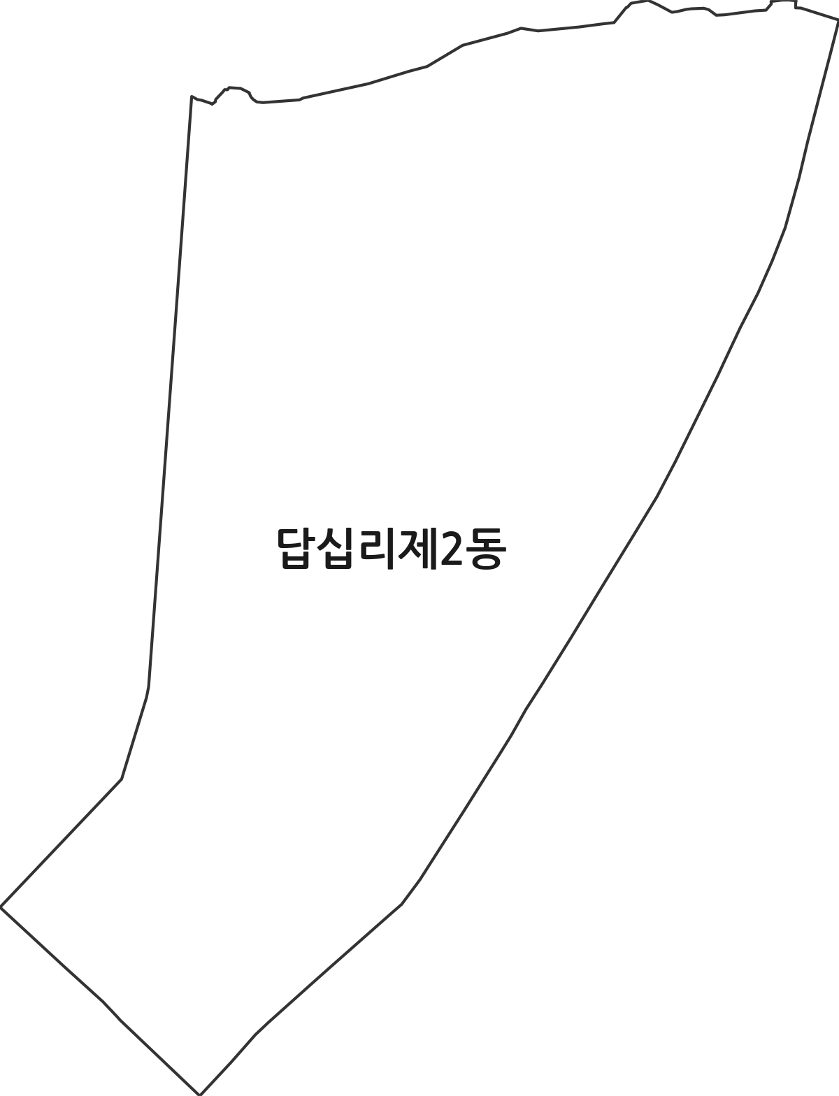 서울특별시 동대문구 답십리제2동 행정동 행정구역 경계 지도