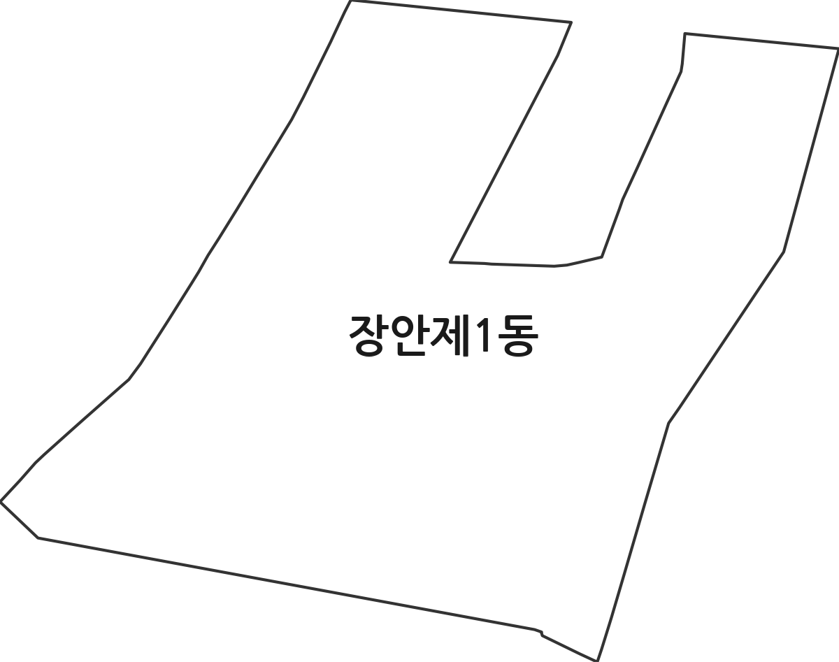 서울특별시 동대문구 장안제1동 행정동 행정구역 경계 지도