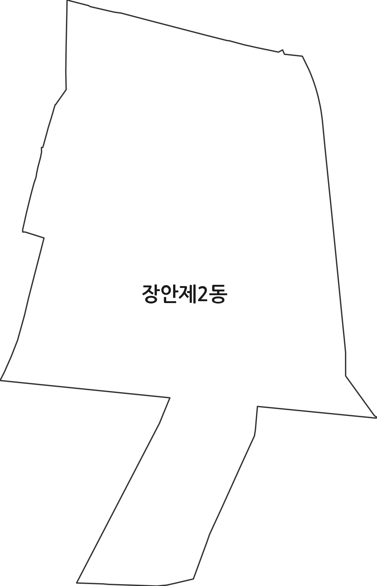 서울특별시 동대문구 장안제2동 행정동 행정구역 경계 지도