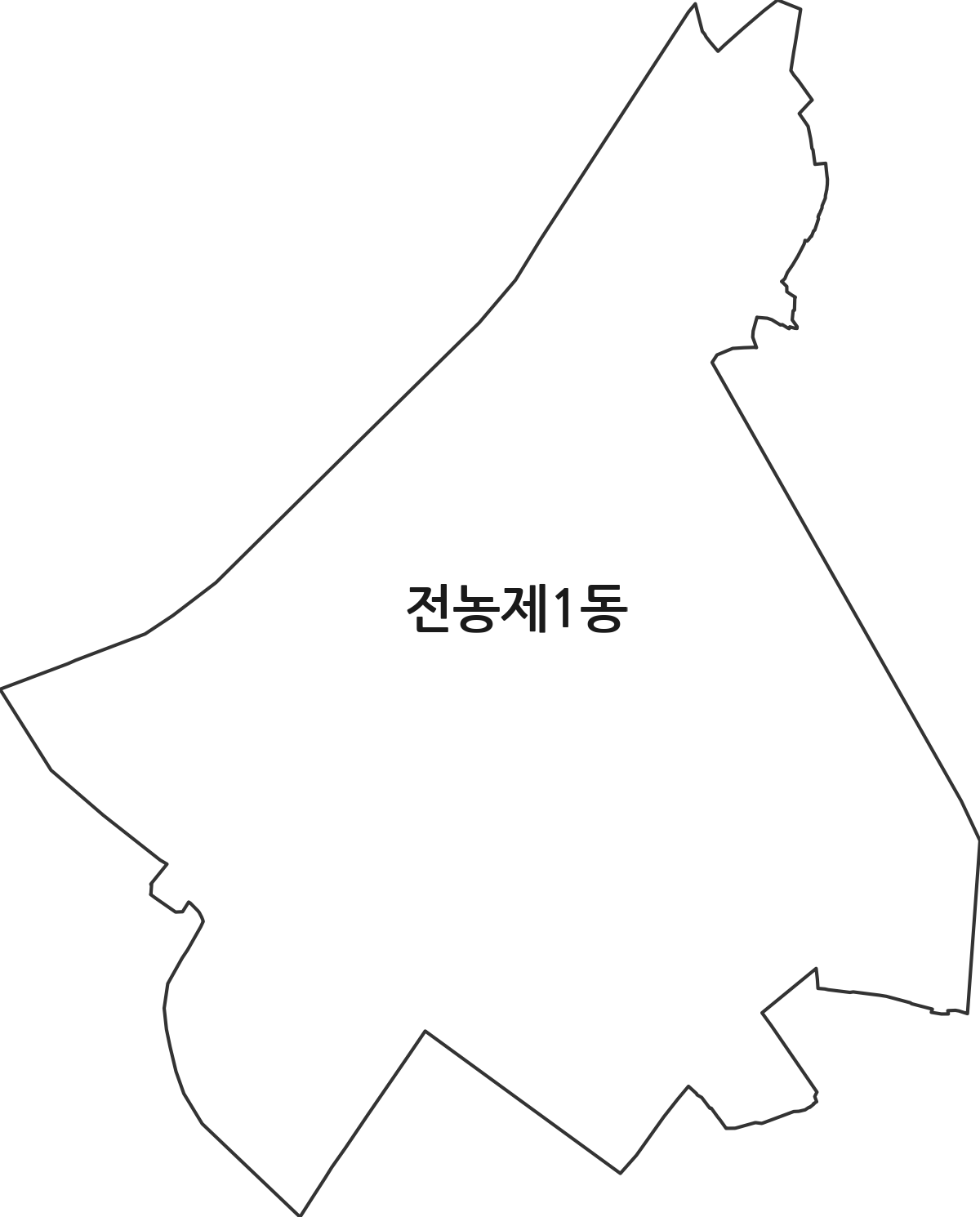 서울특별시 동대문구 전농제1동 행정동 행정구역 경계 지도
