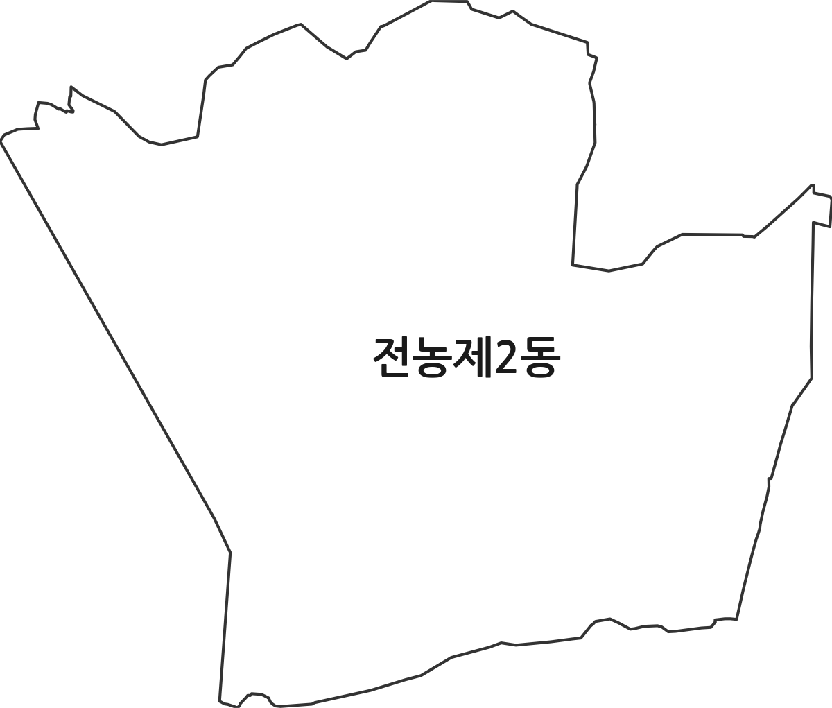 서울특별시 동대문구 전농제2동 행정동 행정구역 경계 지도