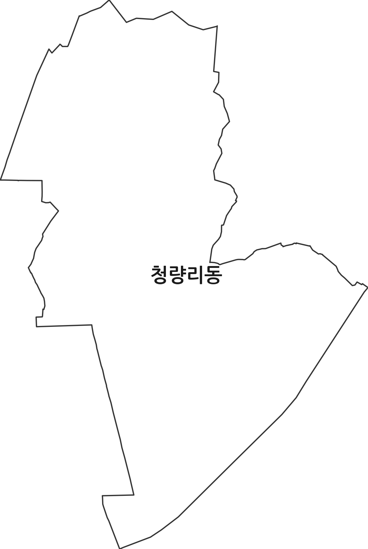 서울특별시 동대문구 청량리동 행정동 행정구역 경계 지도