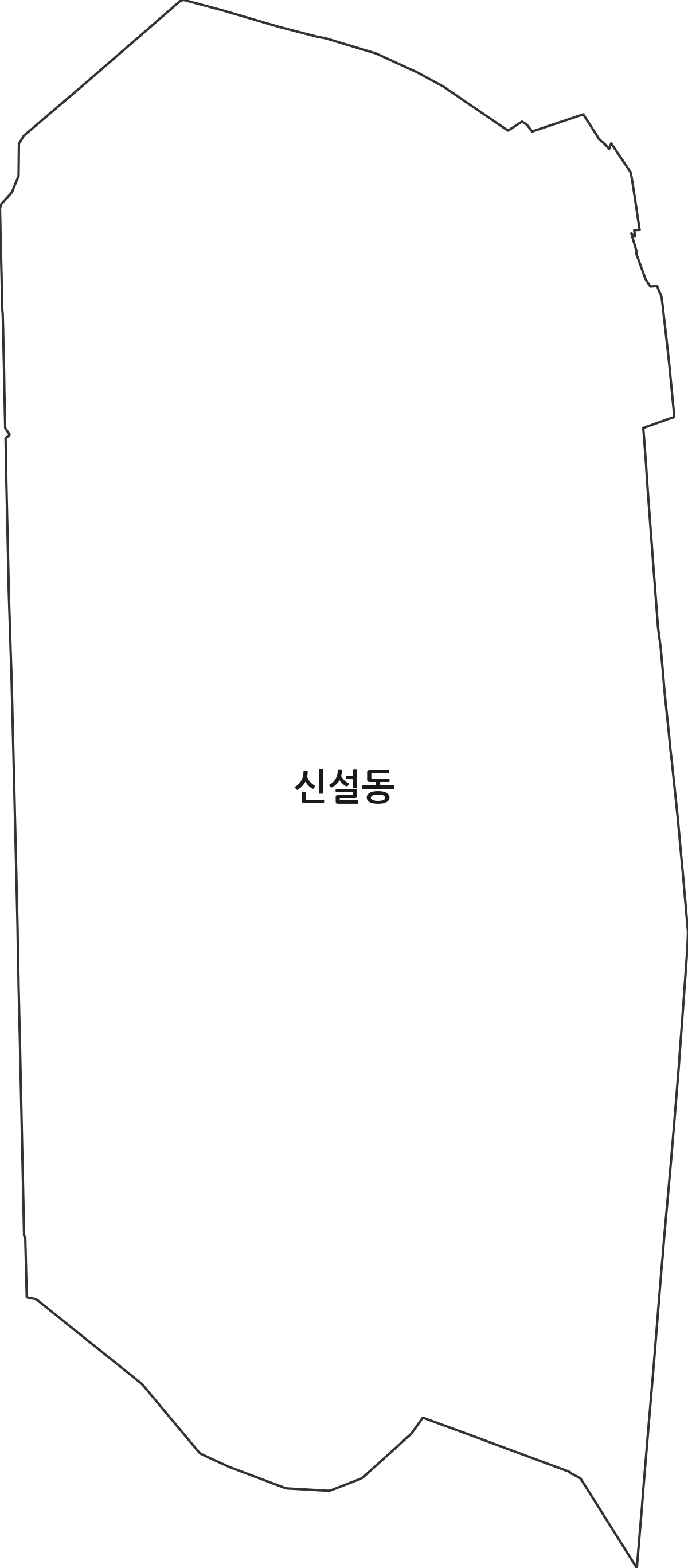 서울특별시 동대문구 신설동 법정동 행정구역 경계 지도