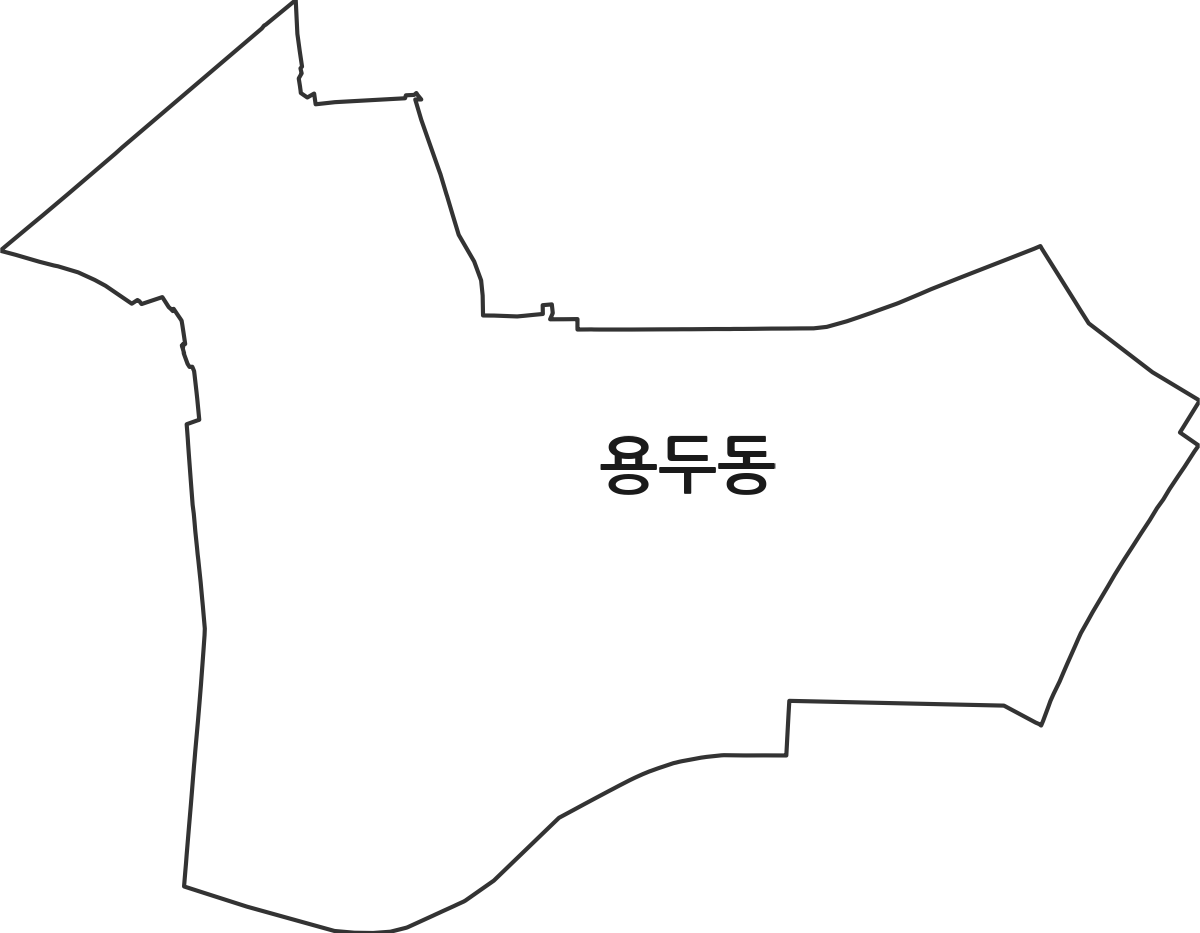 서울특별시 동대문구 용두동 법정동 행정구역 경계 지도