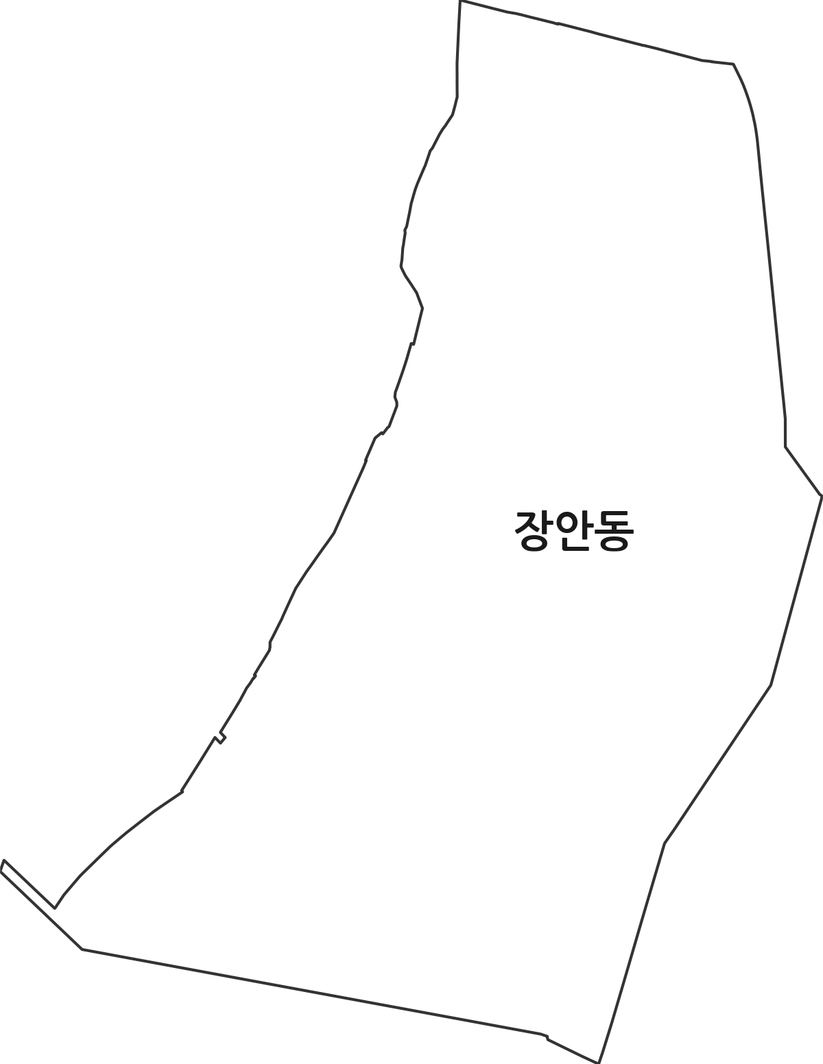 서울특별시 동대문구 장안동 법정동 행정구역 경계 지도