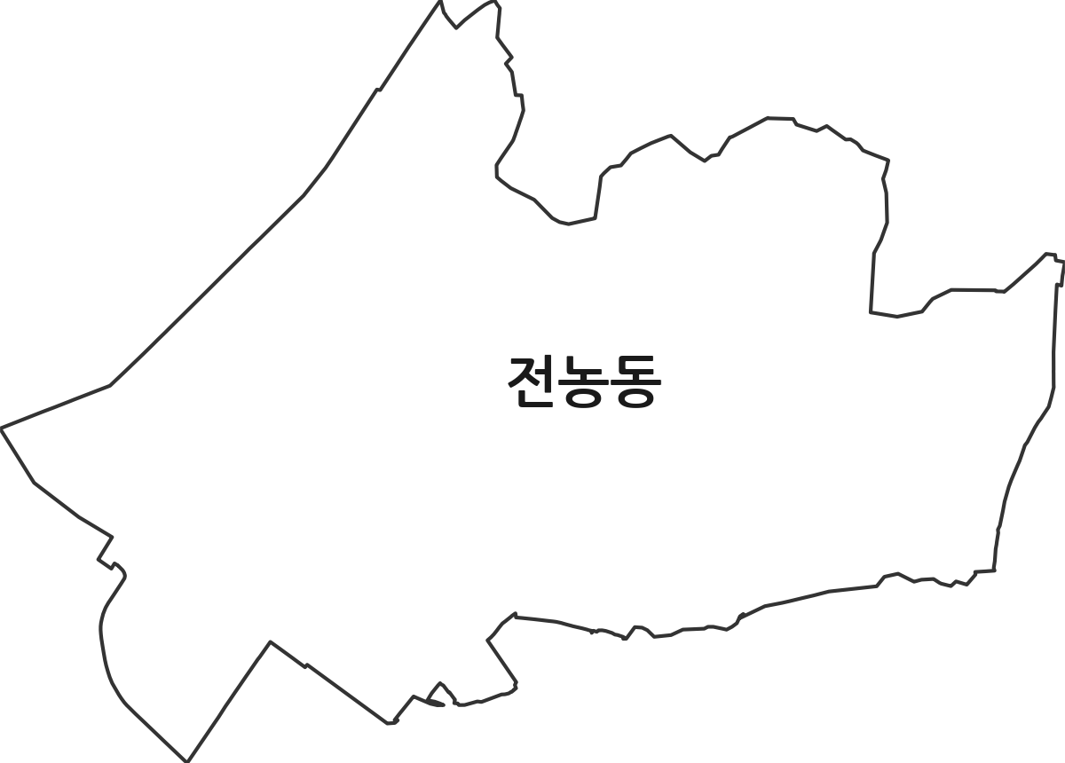 서울특별시 동대문구 전농동 법정동 행정구역 경계 지도
