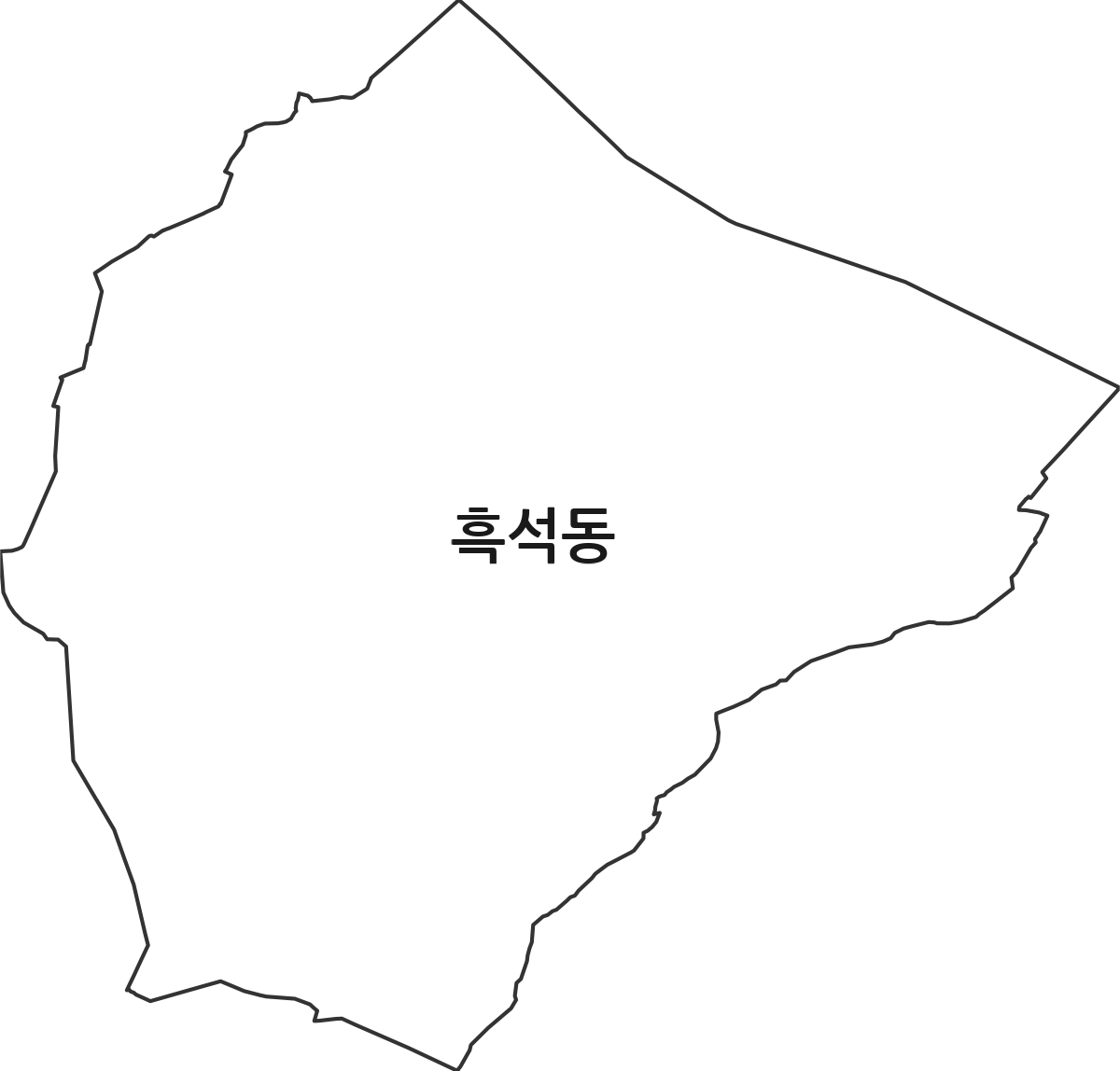 서울특별시 동작구 흑석동 행정동 행정구역 경계 지도