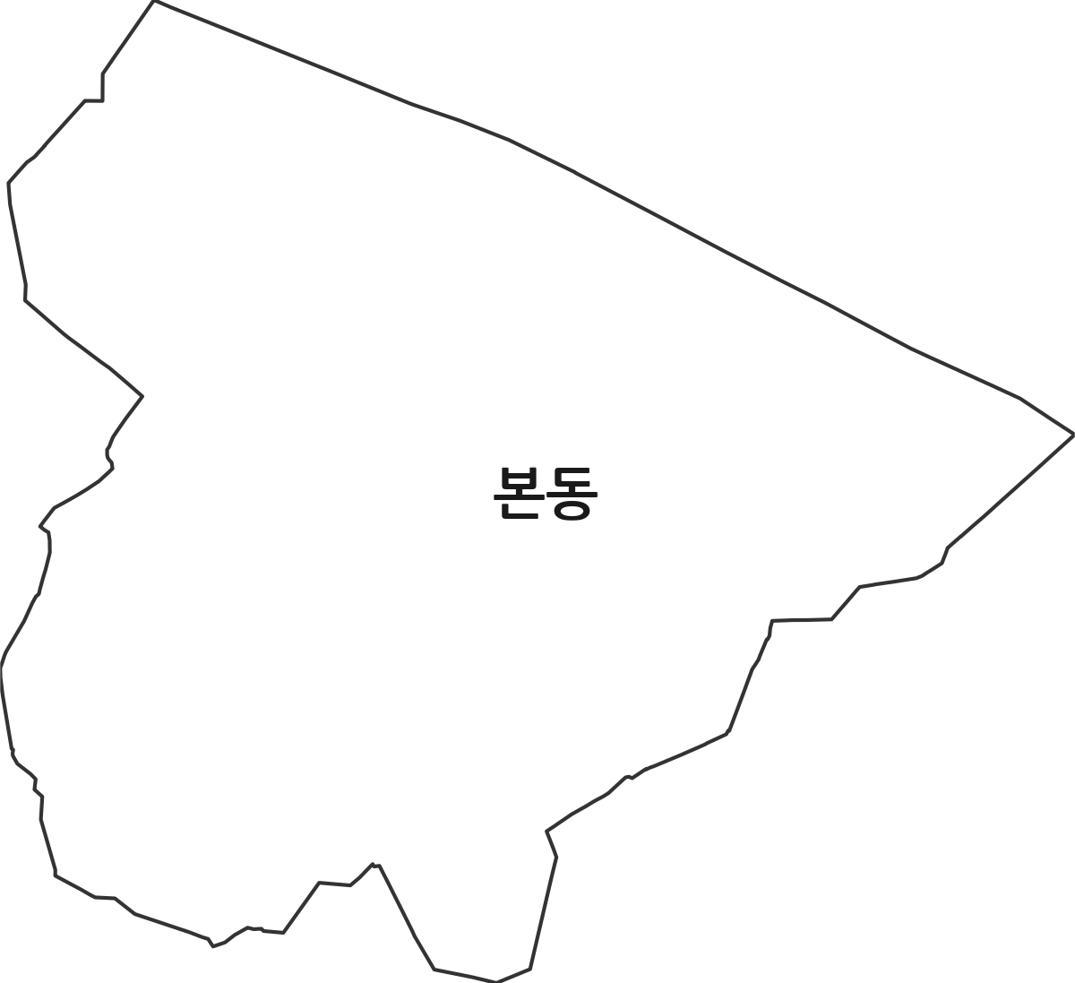 서울특별시 동작구 본동 법정동 행정구역 경계 지도