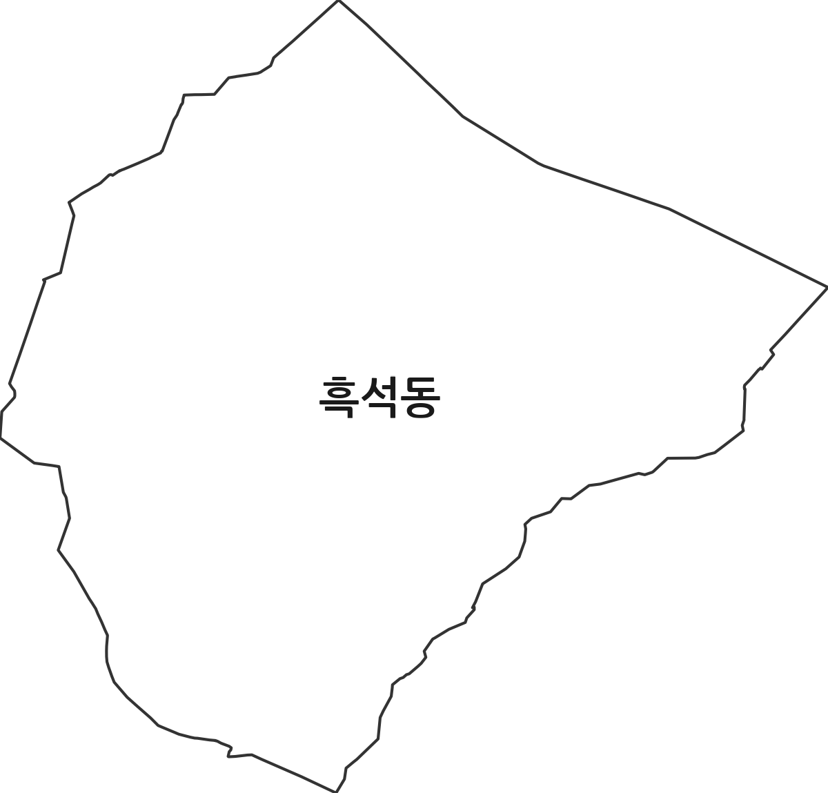 서울특별시 동작구 흑석동 법정동 행정구역 경계 지도