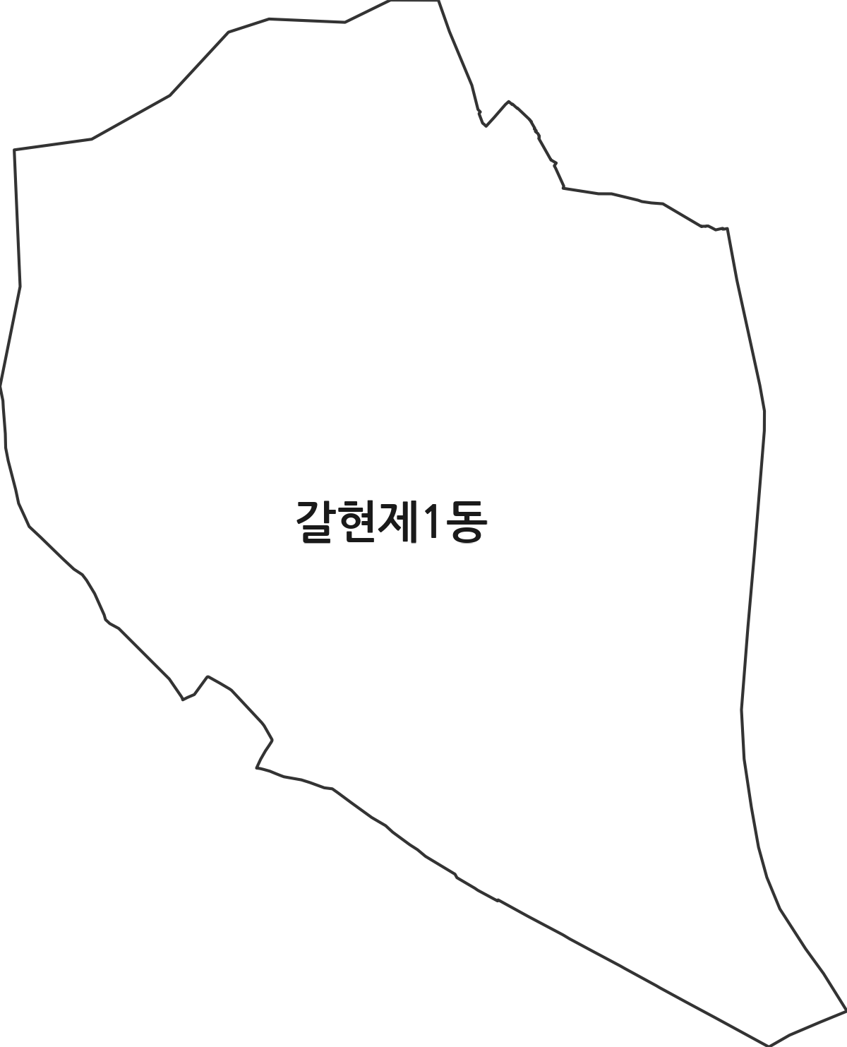 서울특별시 은평구 갈현제1동 행정동 행정구역 경계 지도