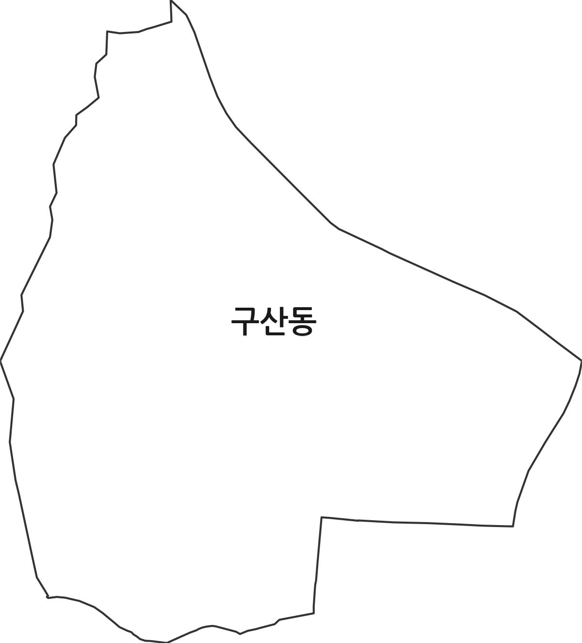 서울특별시 은평구 구산동 행정동 행정구역 경계 지도