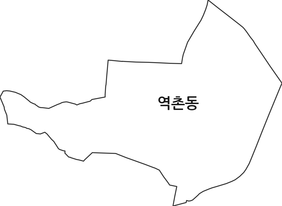 서울특별시 은평구 역촌동 행정동 행정구역 경계 지도