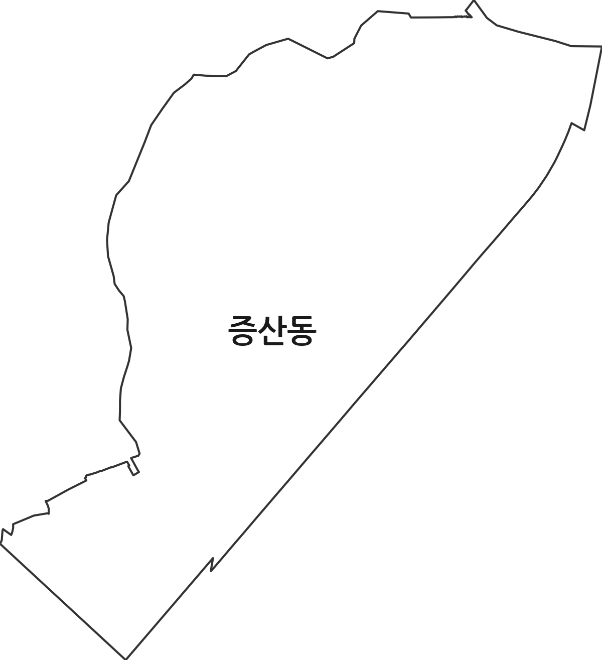 서울특별시 은평구 증산동 행정동 행정구역 경계 지도