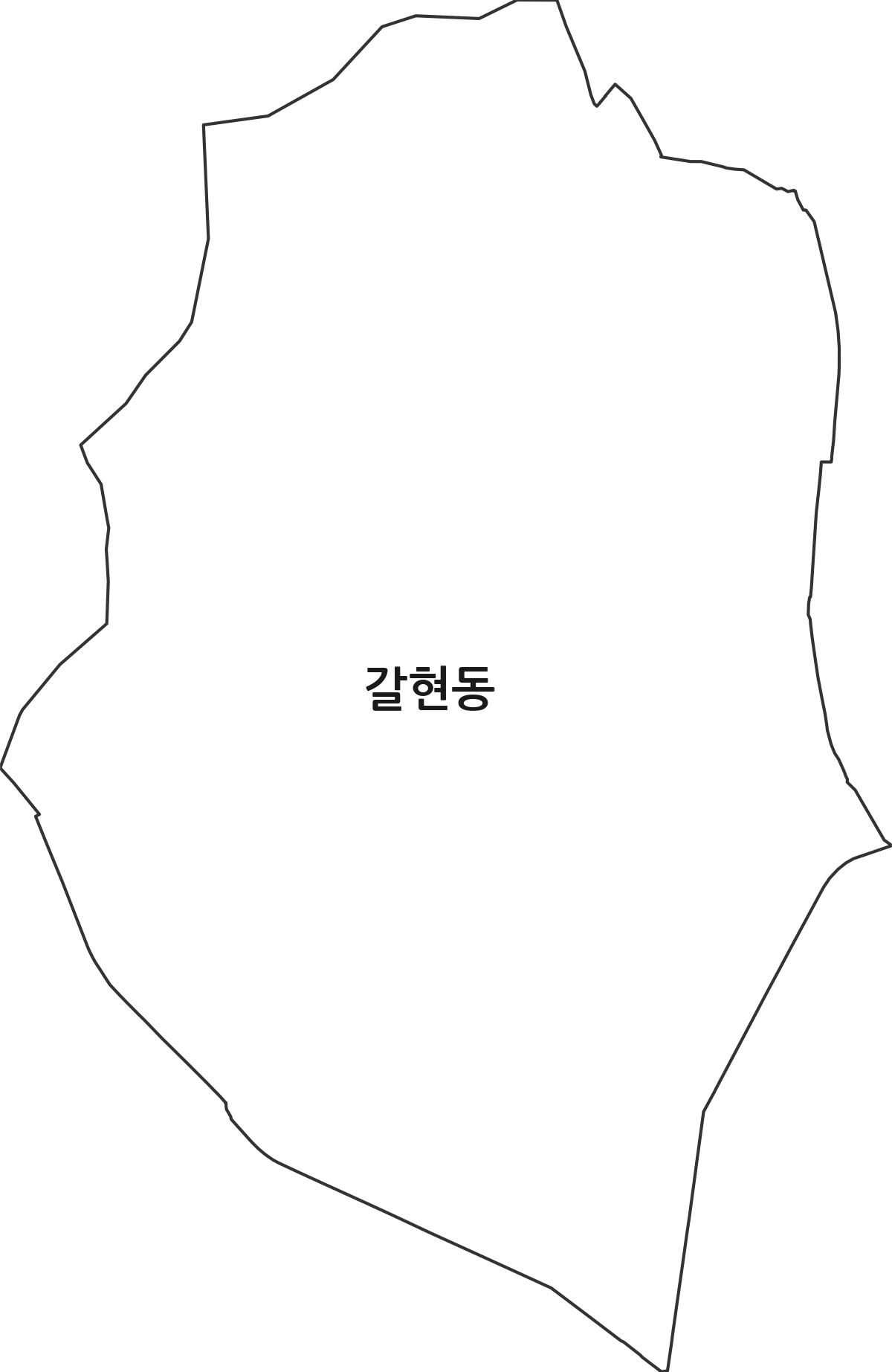 서울특별시 은평구 갈현동 법정동 행정구역 경계 지도