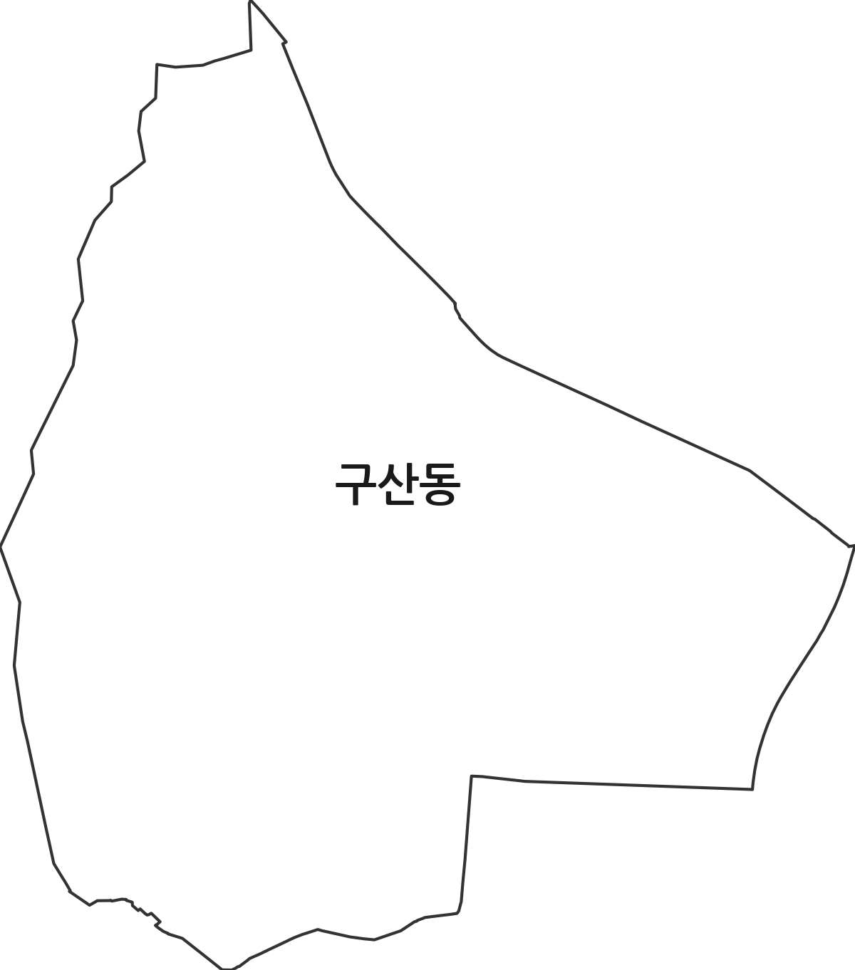 서울특별시 은평구 구산동 법정동 행정구역 경계 지도