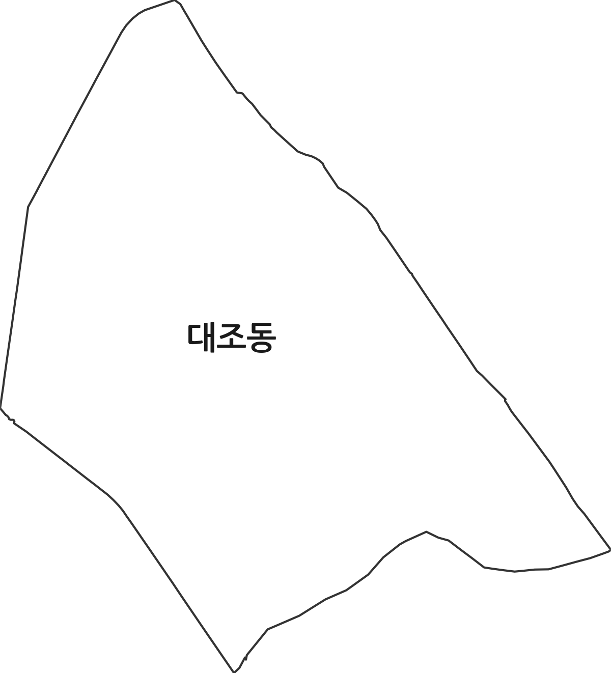 서울특별시 은평구 대조동 법정동 행정구역 경계 지도