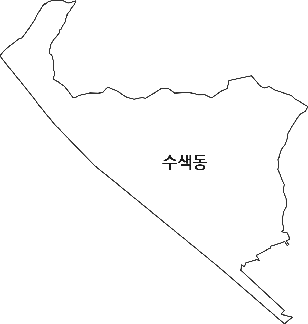 서울특별시 은평구 수색동 법정동 행정구역 경계 지도