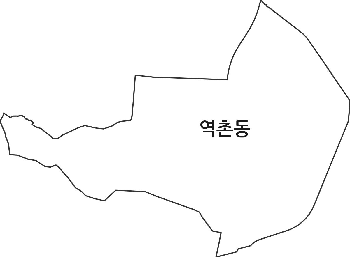 서울특별시 은평구 역촌동 법정동 행정구역 경계 지도