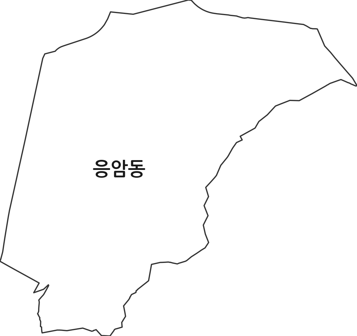 서울특별시 은평구 응암동 법정동 행정구역 경계 지도