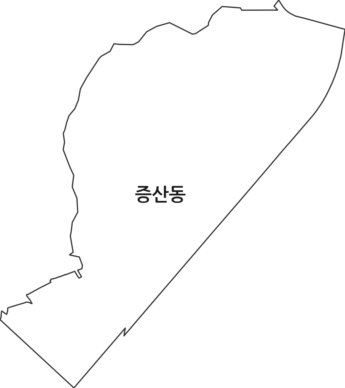 서울특별시 은평구 증산동 법정동 행정구역 경계 지도