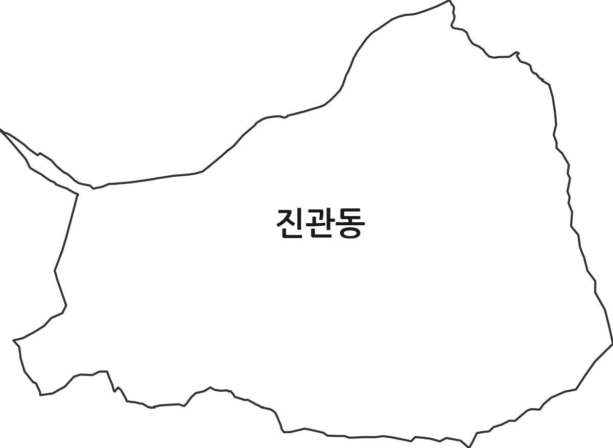 서울특별시 은평구 진관동 법정동 행정구역 경계 지도