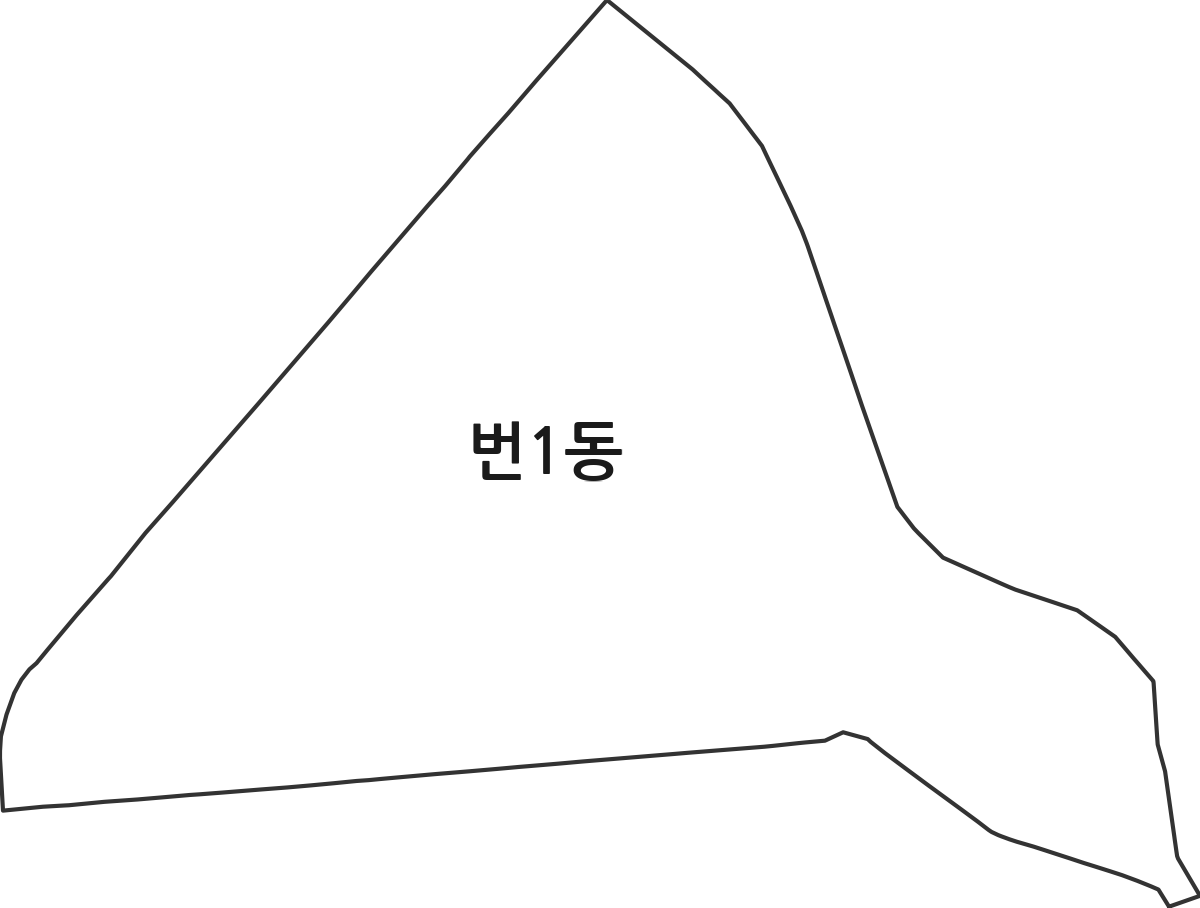 서울특별시 강북구 번1동 행정동 행정구역 경계 지도