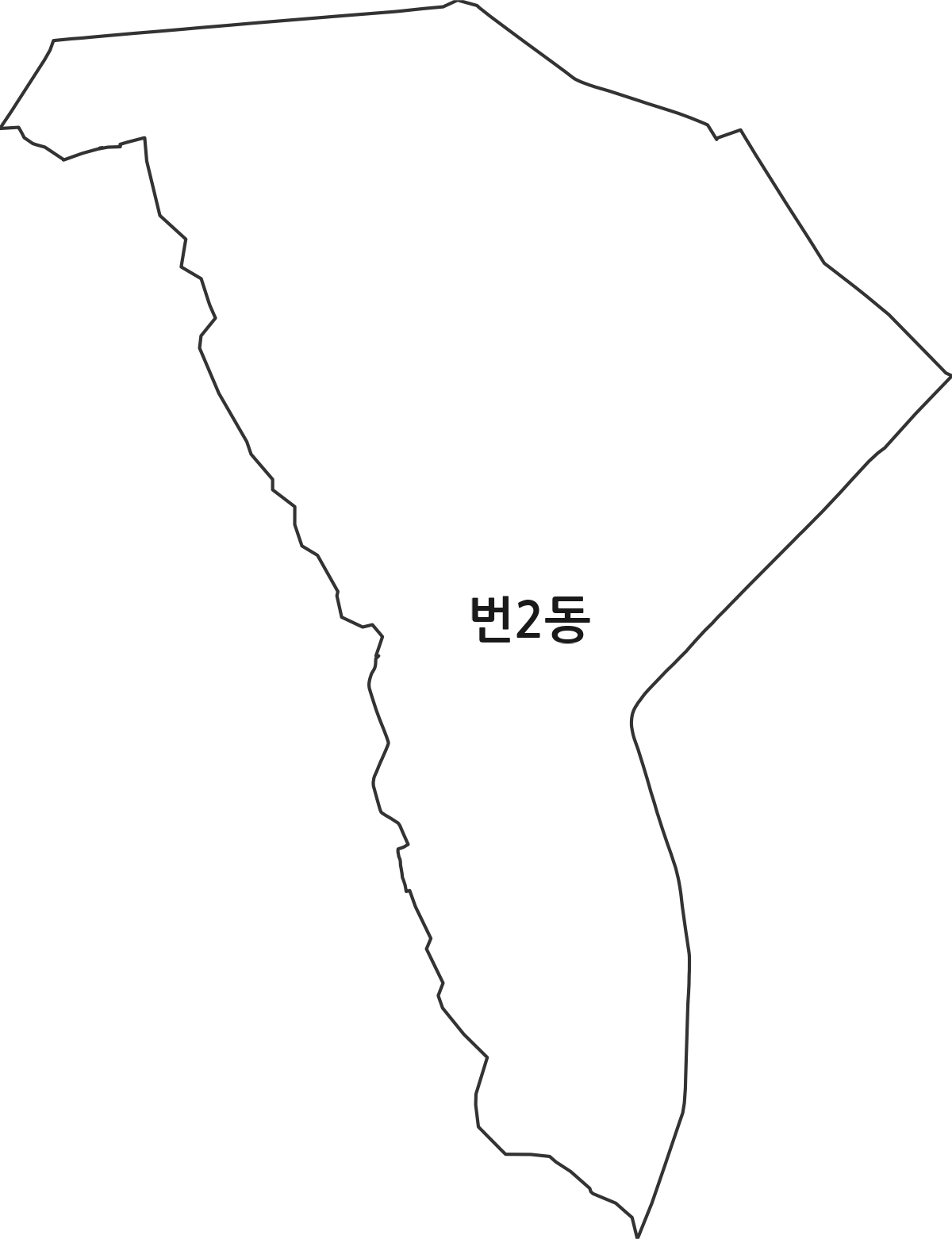 서울특별시 강북구 번2동 행정동 행정구역 경계 지도