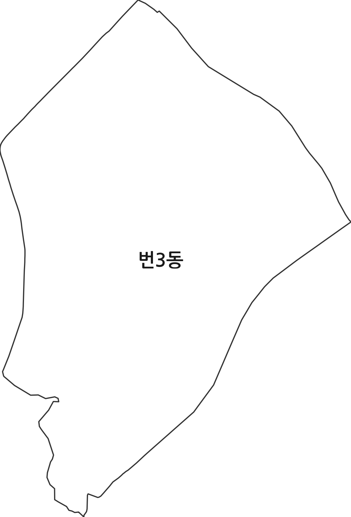 서울특별시 강북구 번3동 행정동 행정구역 경계 지도