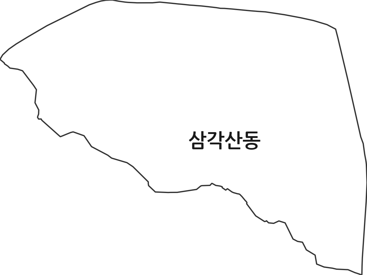 서울특별시 강북구 삼각산동 행정동 행정구역 경계 지도