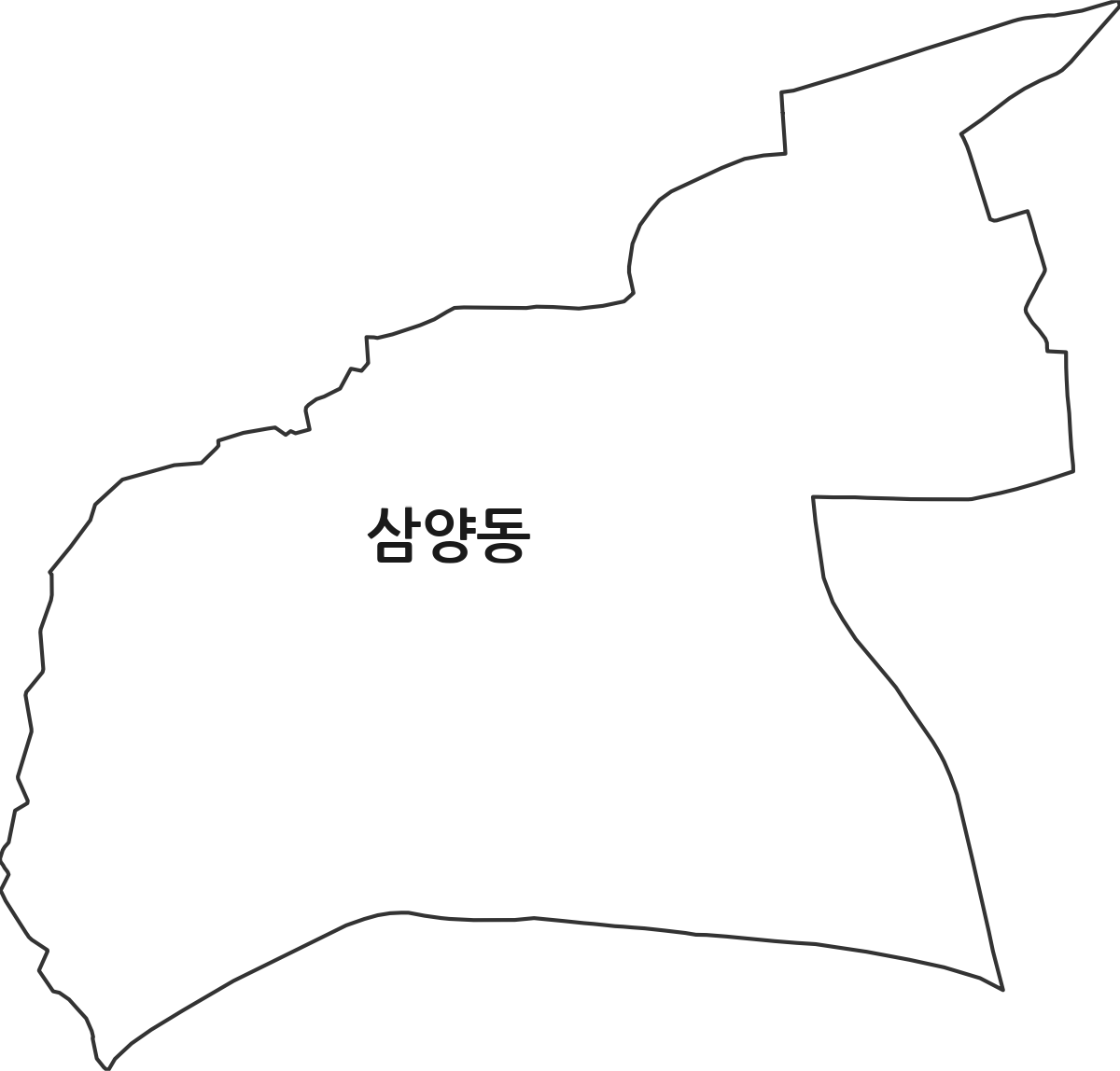서울특별시 강북구 삼양동 행정동 행정구역 경계 지도