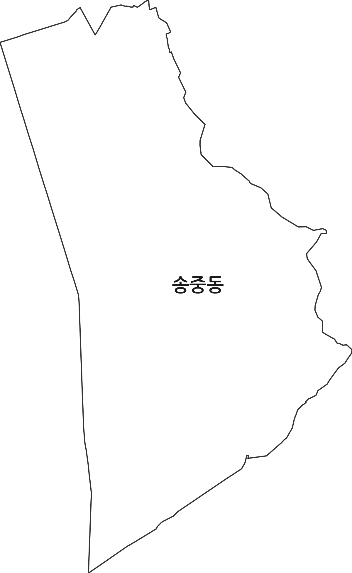서울특별시 강북구 송중동 행정동 행정구역 경계 지도