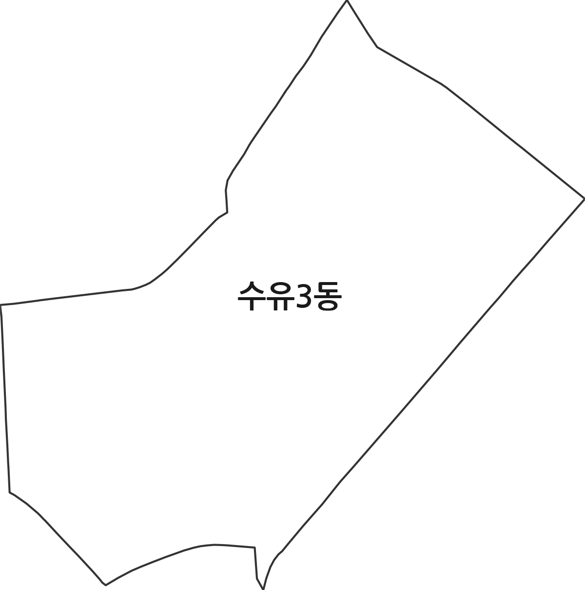 서울특별시 강북구 수유3동 행정동 행정구역 경계 지도