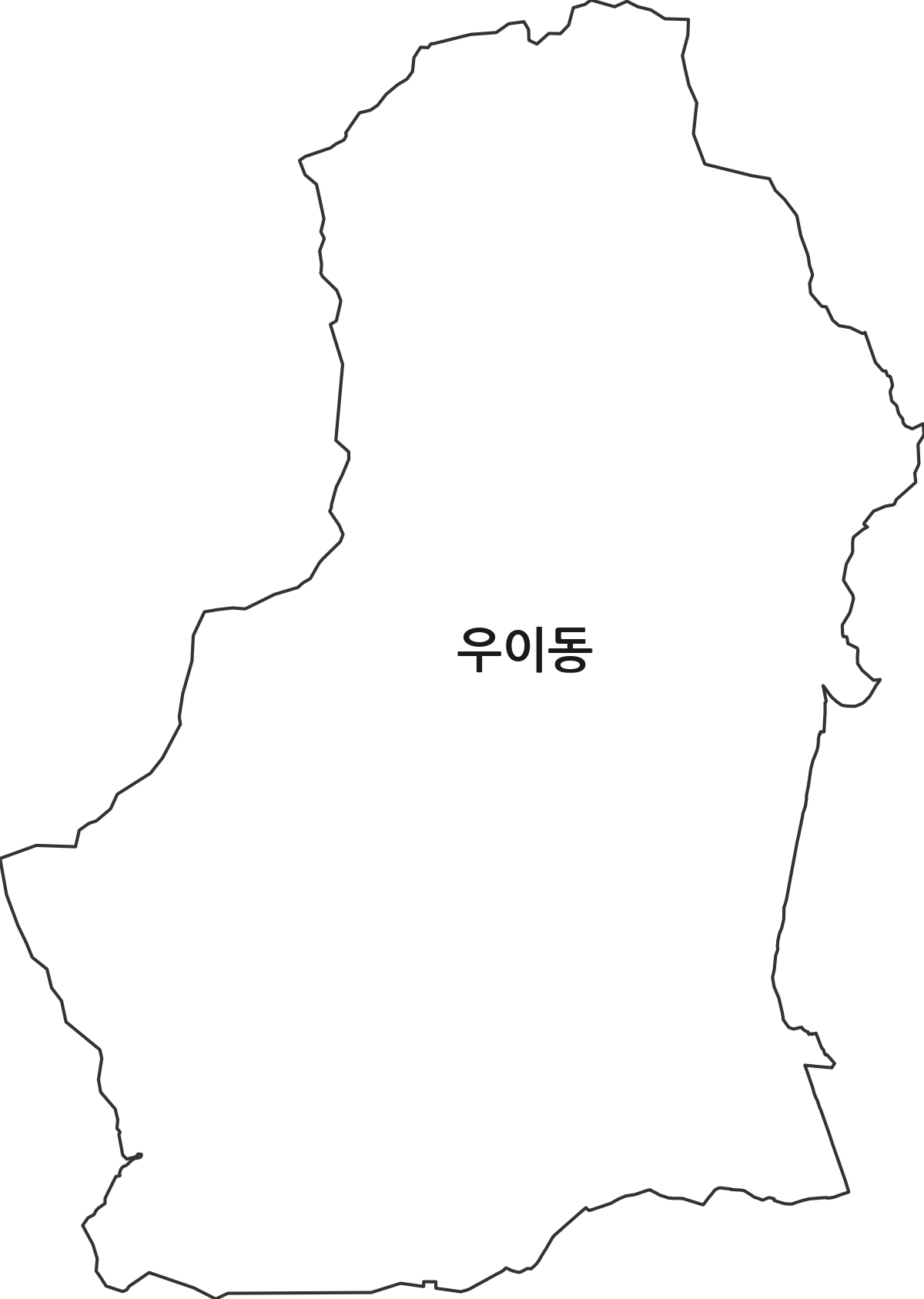 서울특별시 강북구 우이동 행정동 행정구역 경계 지도