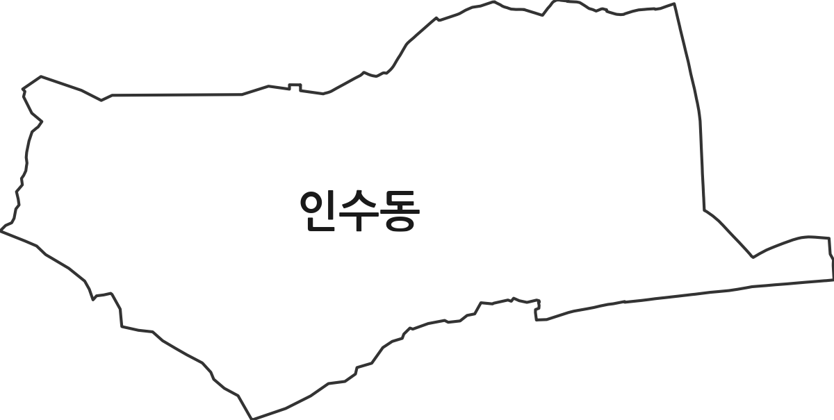 서울특별시 강북구 인수동 행정동 행정구역 경계 지도