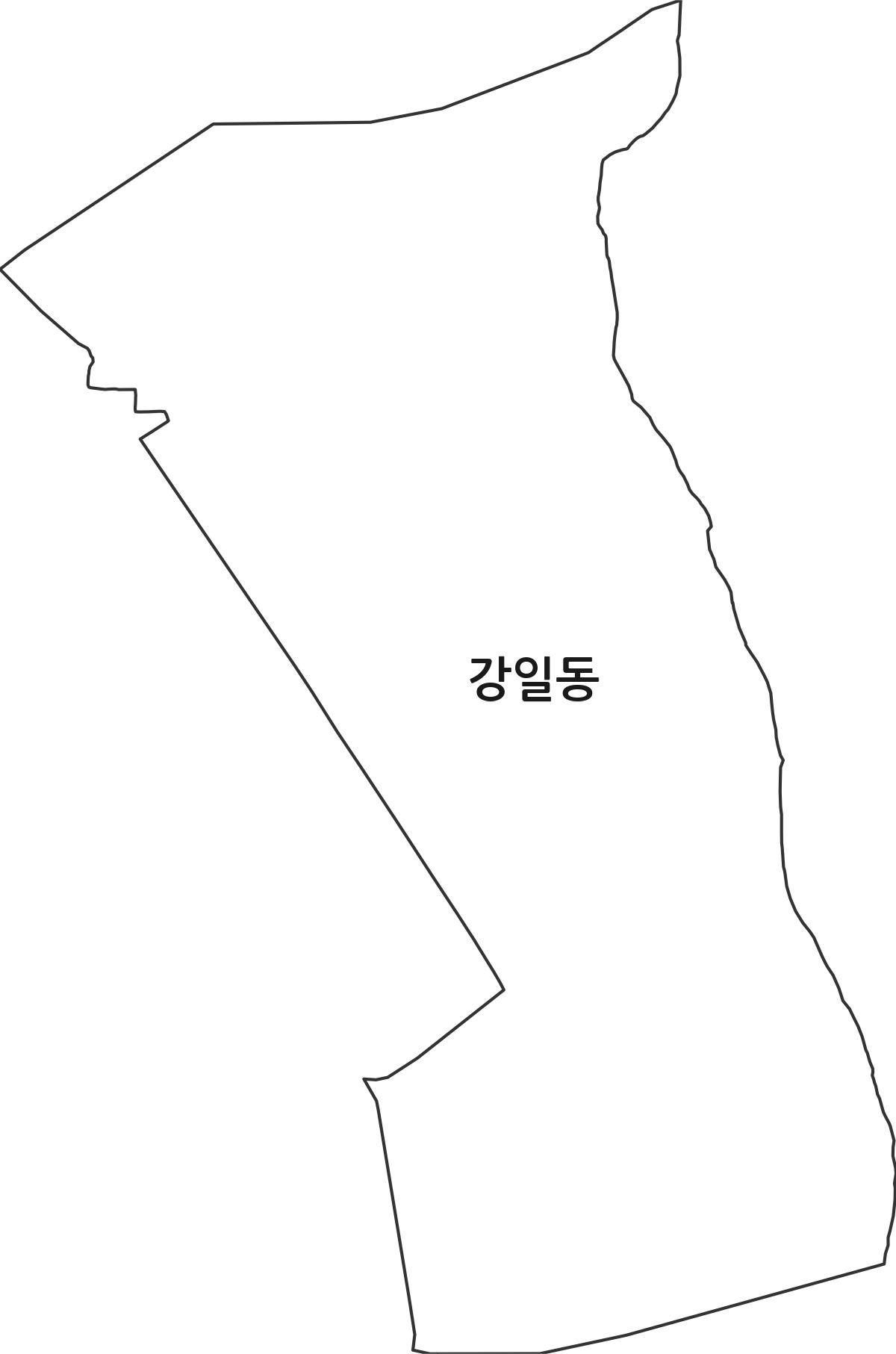 서울특별시 강동구 강일동 행정동 행정구역 경계 지도