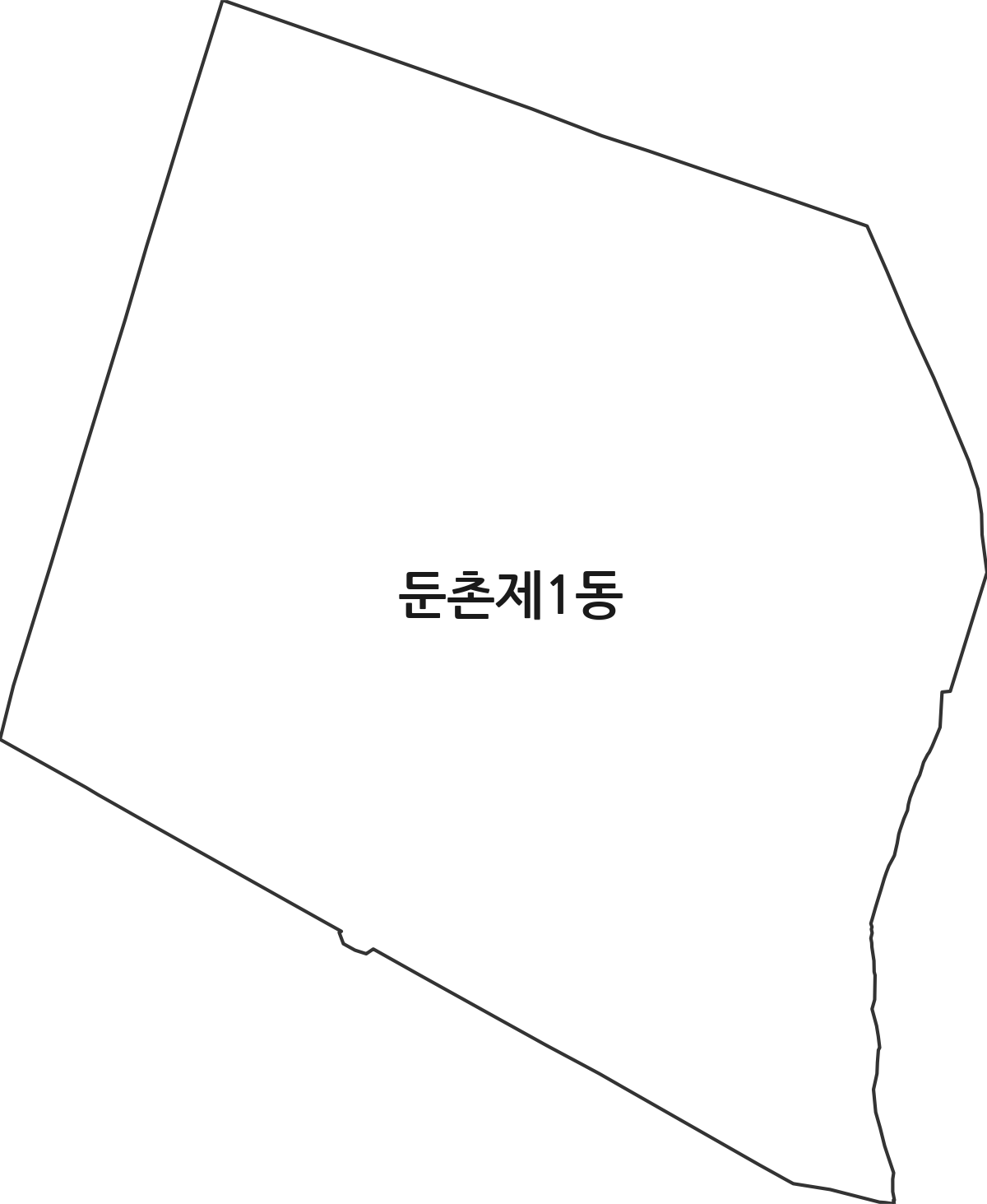 서울특별시 강동구 둔촌제1동 행정동 행정구역 경계 지도