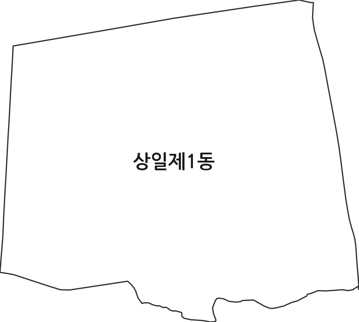 서울특별시 강동구 상일제1동 행정동 행정구역 경계 지도