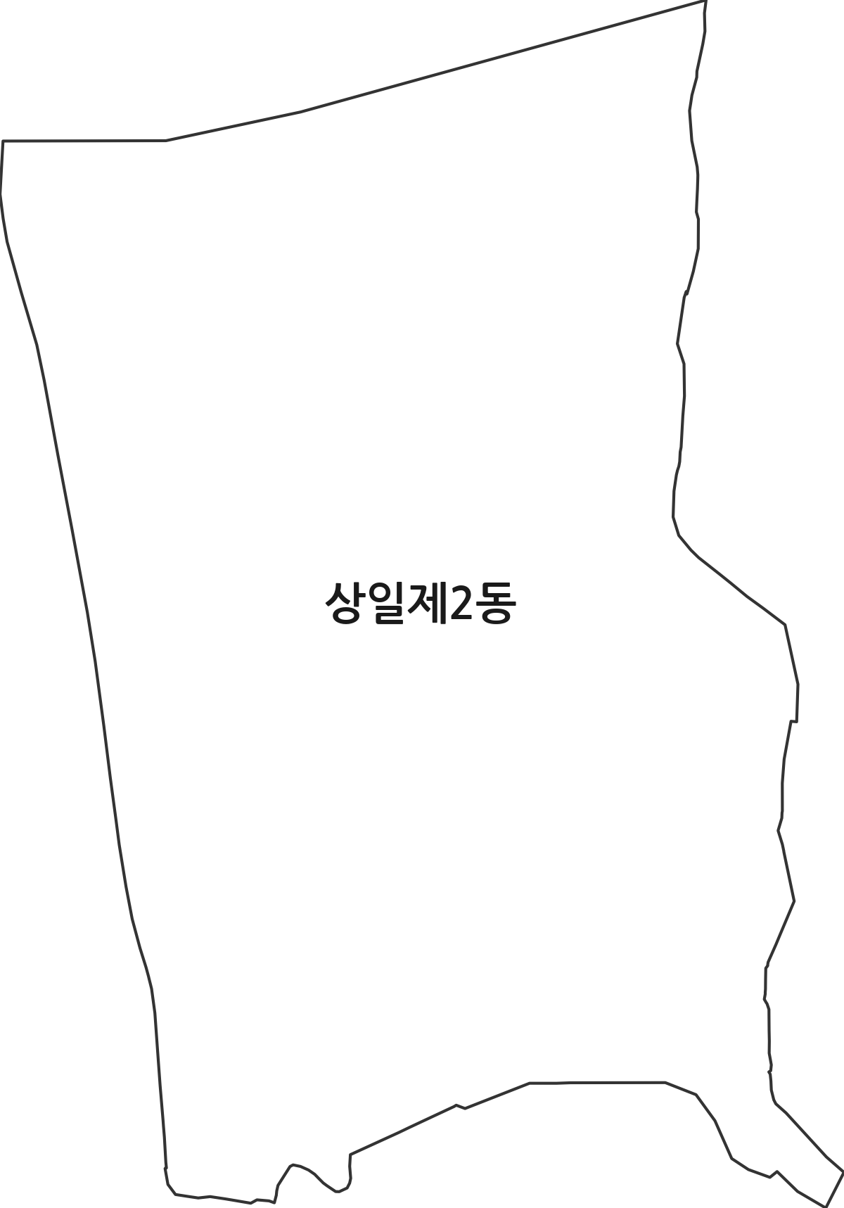 서울특별시 강동구 상일제2동 행정동 행정구역 경계 지도